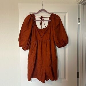 Puff Sleeve Flirty Romper